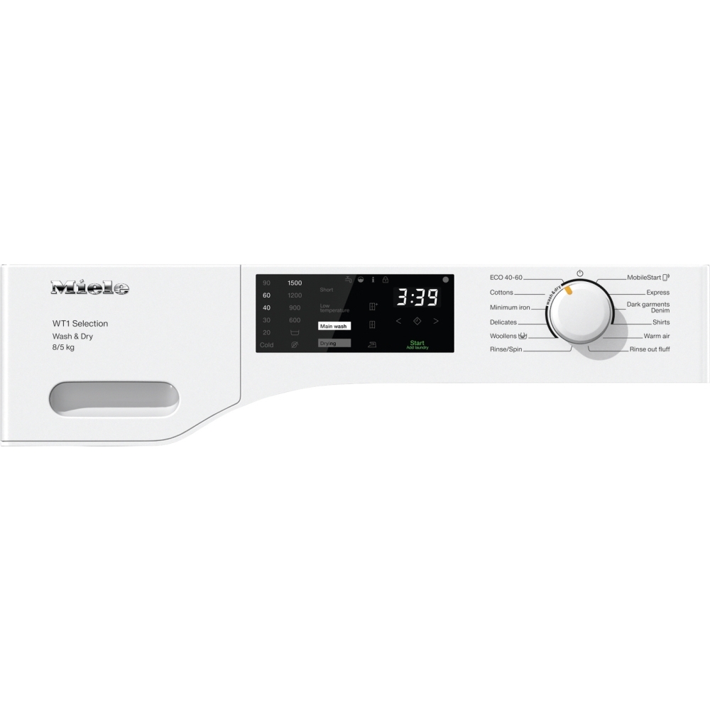 Miele WTD 163 Lotus White Washer Dryer, 8kg/5kg, 1500 Spin, A Rated
