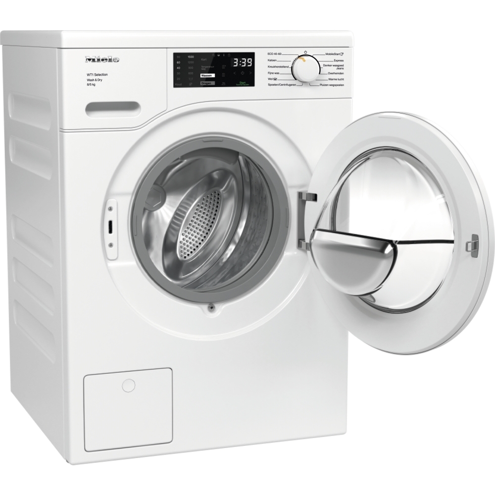 Miele WTD 163 Lotus White Washer Dryer, 8kg/5kg, 1500 Spin, A Rated