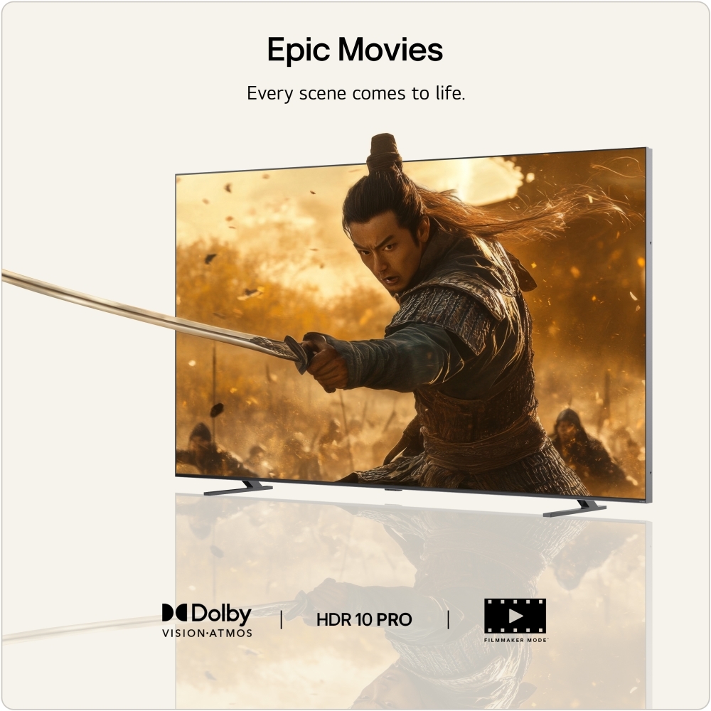 LG 115QNED93B6AEKQ 115" QNED Smart Television, 4K Ultra HD, Black, F Rated
