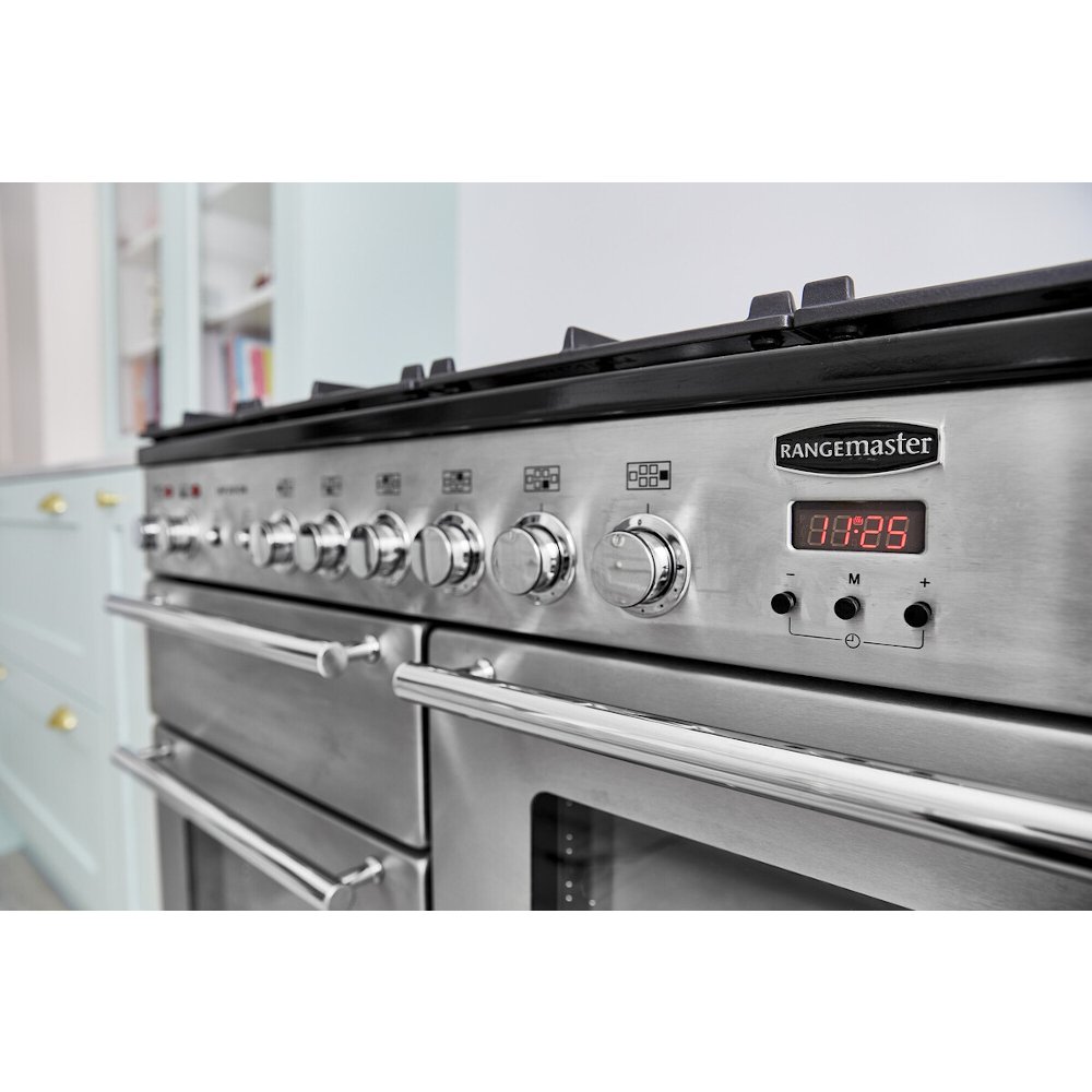 Buy Rangemaster INF110DFFBL Infusion Black 110cm Dual Fuel Range Cooker