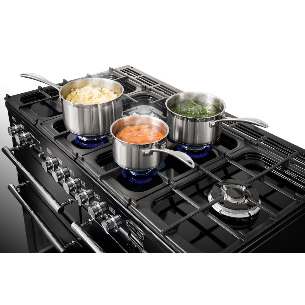 Buy Rangemaster INF110DFFBL Infusion Black 110cm Dual Fuel Range Cooker