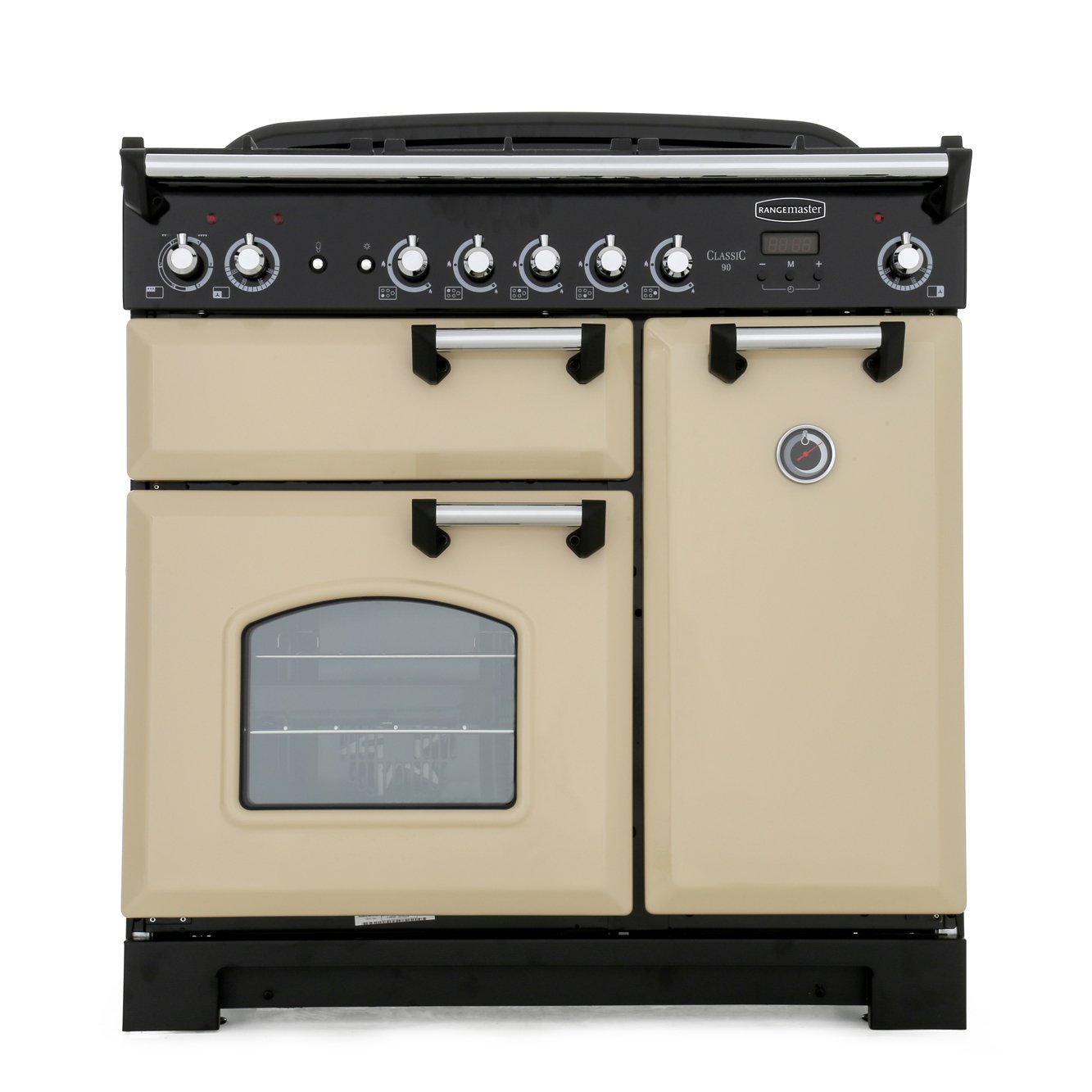 Rangemaster Classic CLA90DFFCR/C 90cm Dual Fuel Range Cooker Cream