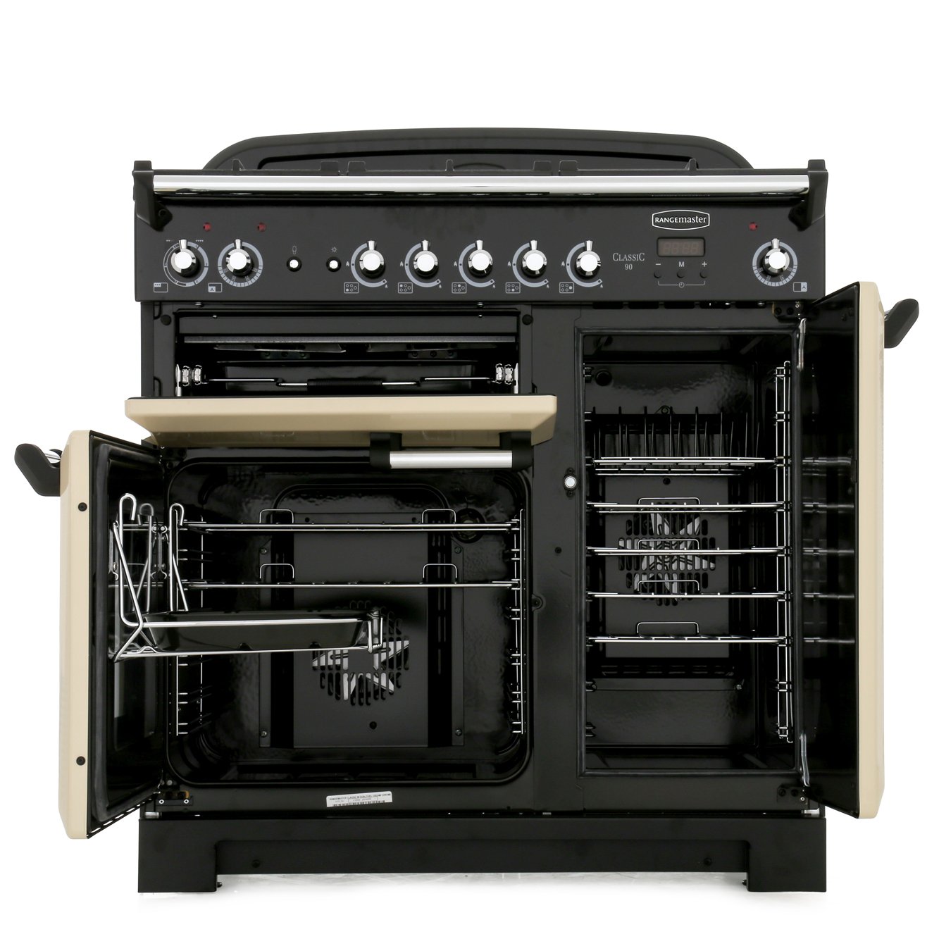 Rangemaster Classic CLA90DFFCR/C 90cm Dual Fuel Range Cooker Cream