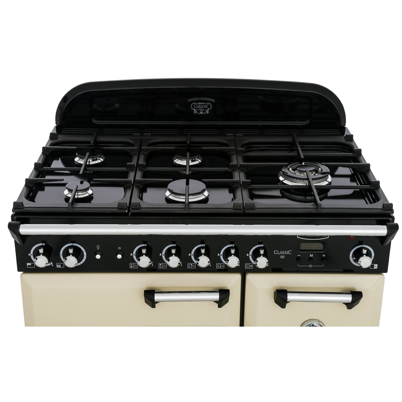 Rangemaster CLA90NGFCR/C 90cm Gas Range Cooker Classic Cream / Chrome, A+ Rated