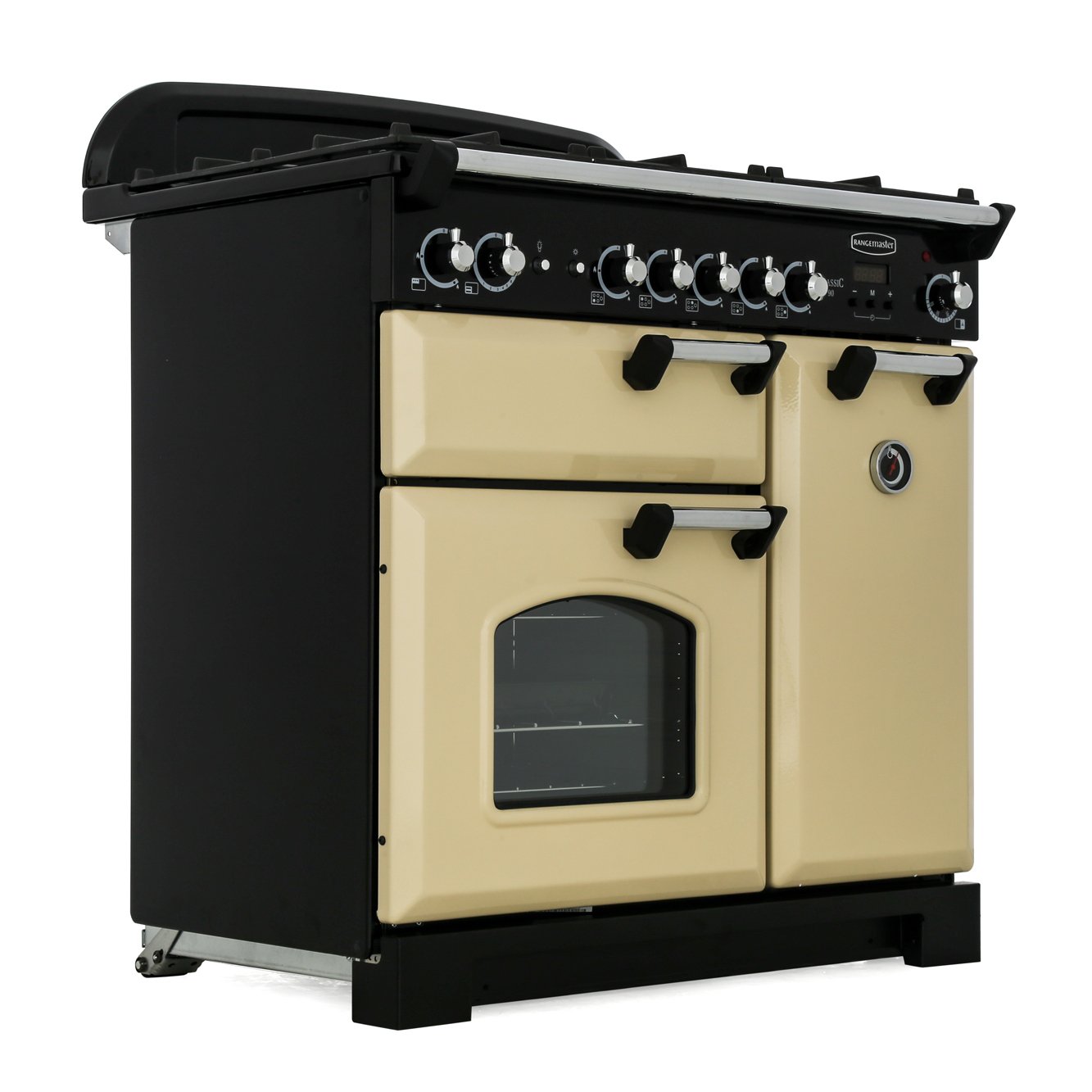 Rangemaster CLA90NGFCR/C 90cm Gas Range Cooker Classic Cream / Chrome, A+ Rated