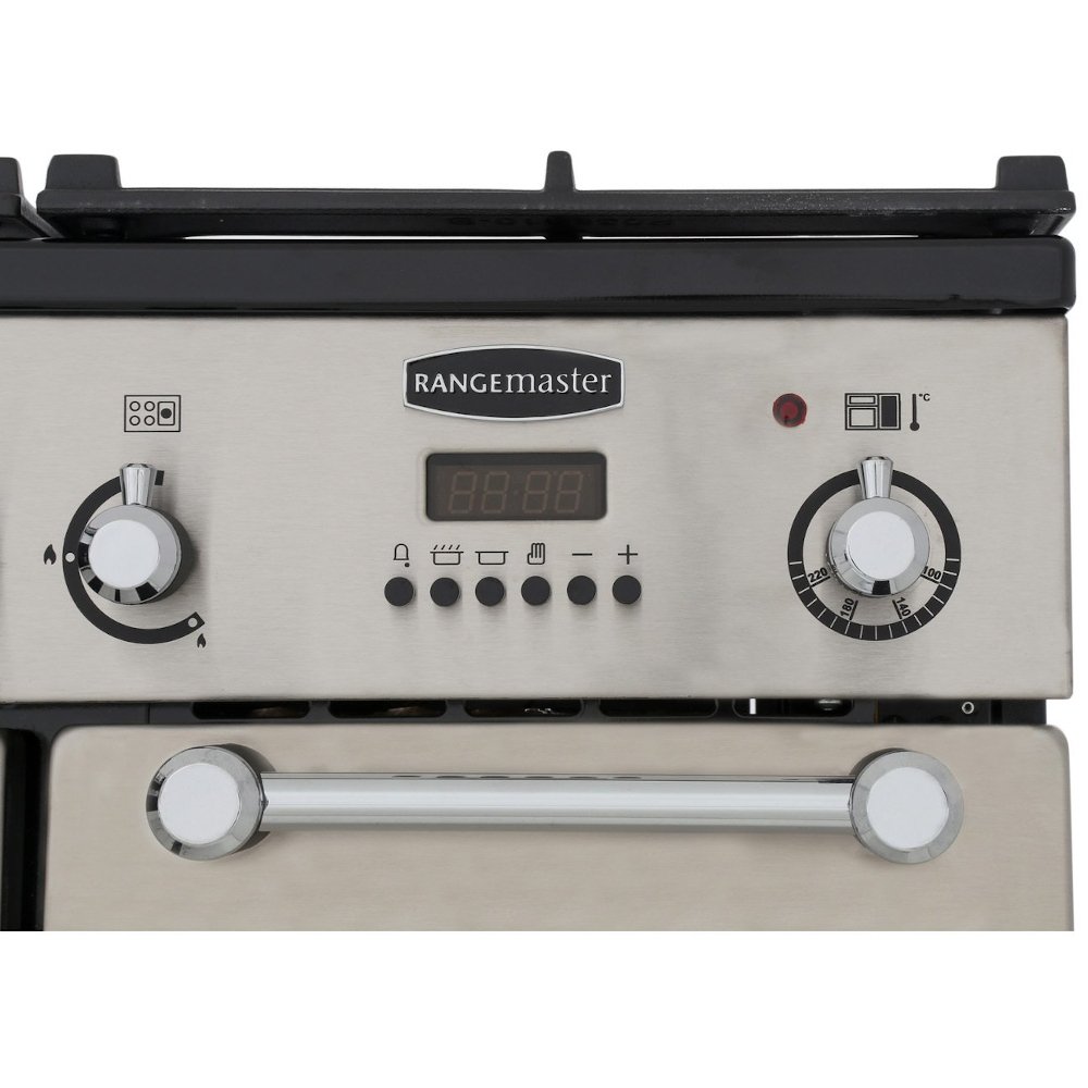 Rangemaster KCH90NGFCR/C 90cm Gas Range Cooker Kitchener Cream / Chrome, A+ Rated