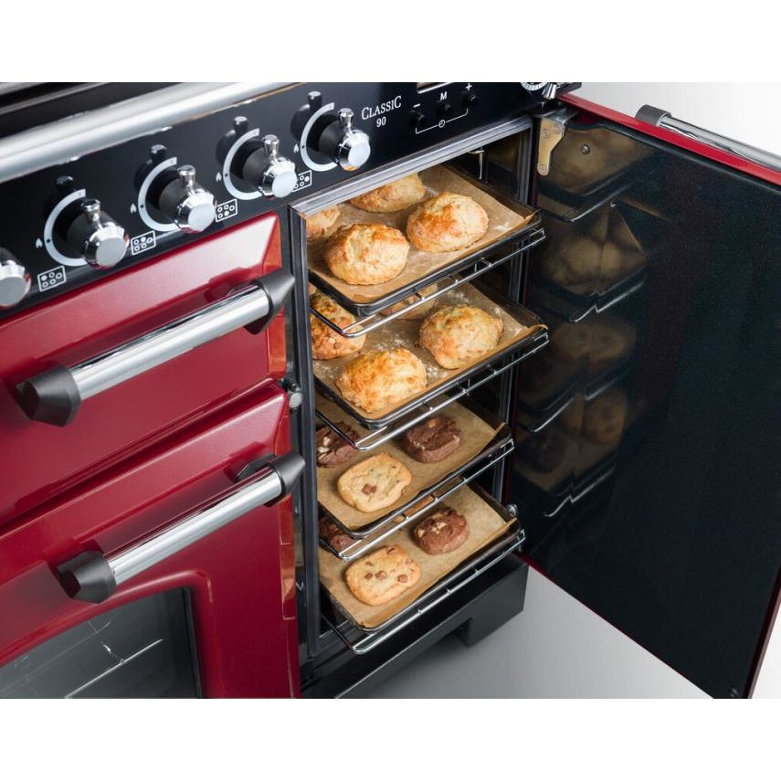 Rangemaster CLA100DFFCR/C 100cm Dual Fuel Range Cooker Classic Cream / Chrome, A Rated