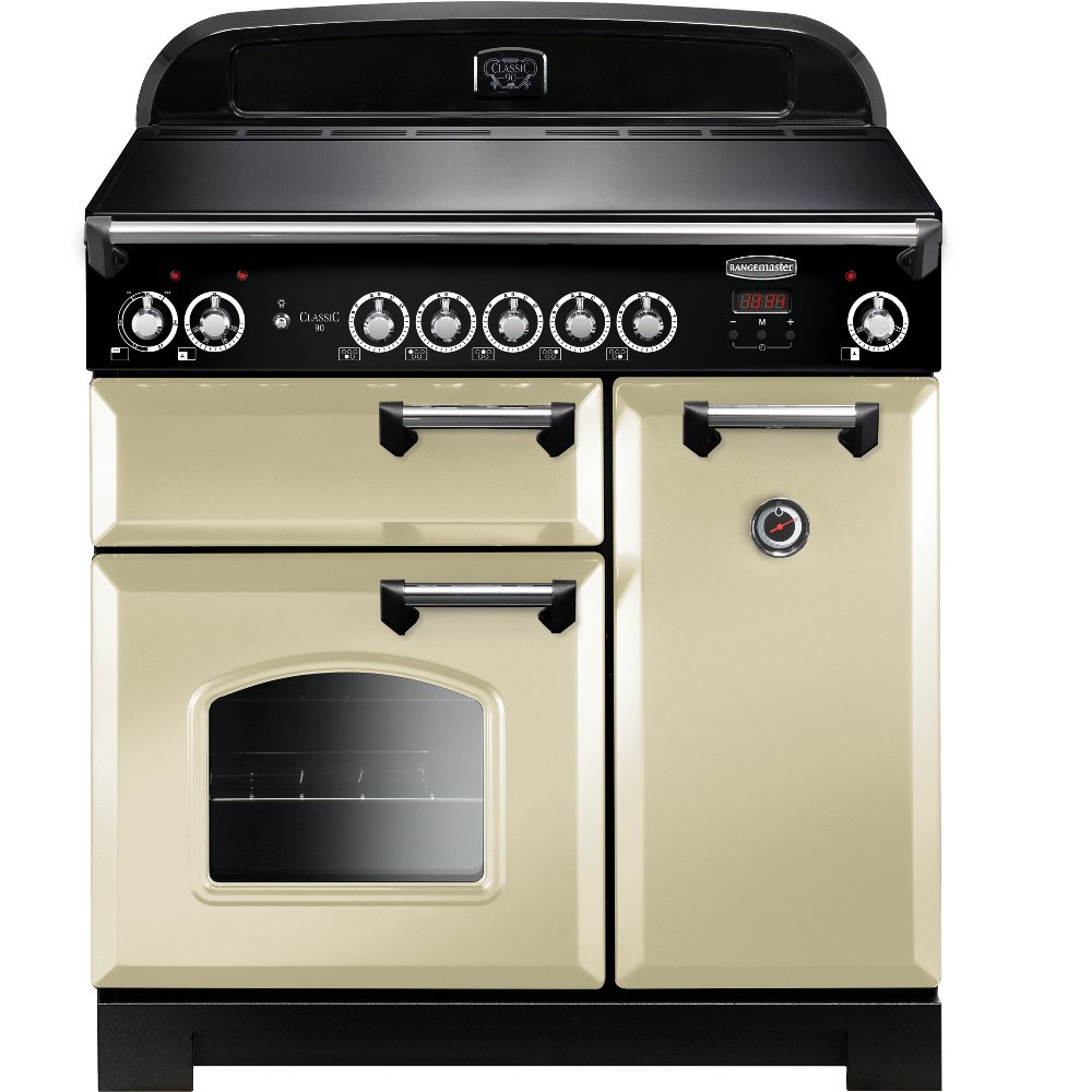 Buy Rangemaster CLA90EICR/C Classic Cream with Chrome Trim 90cm