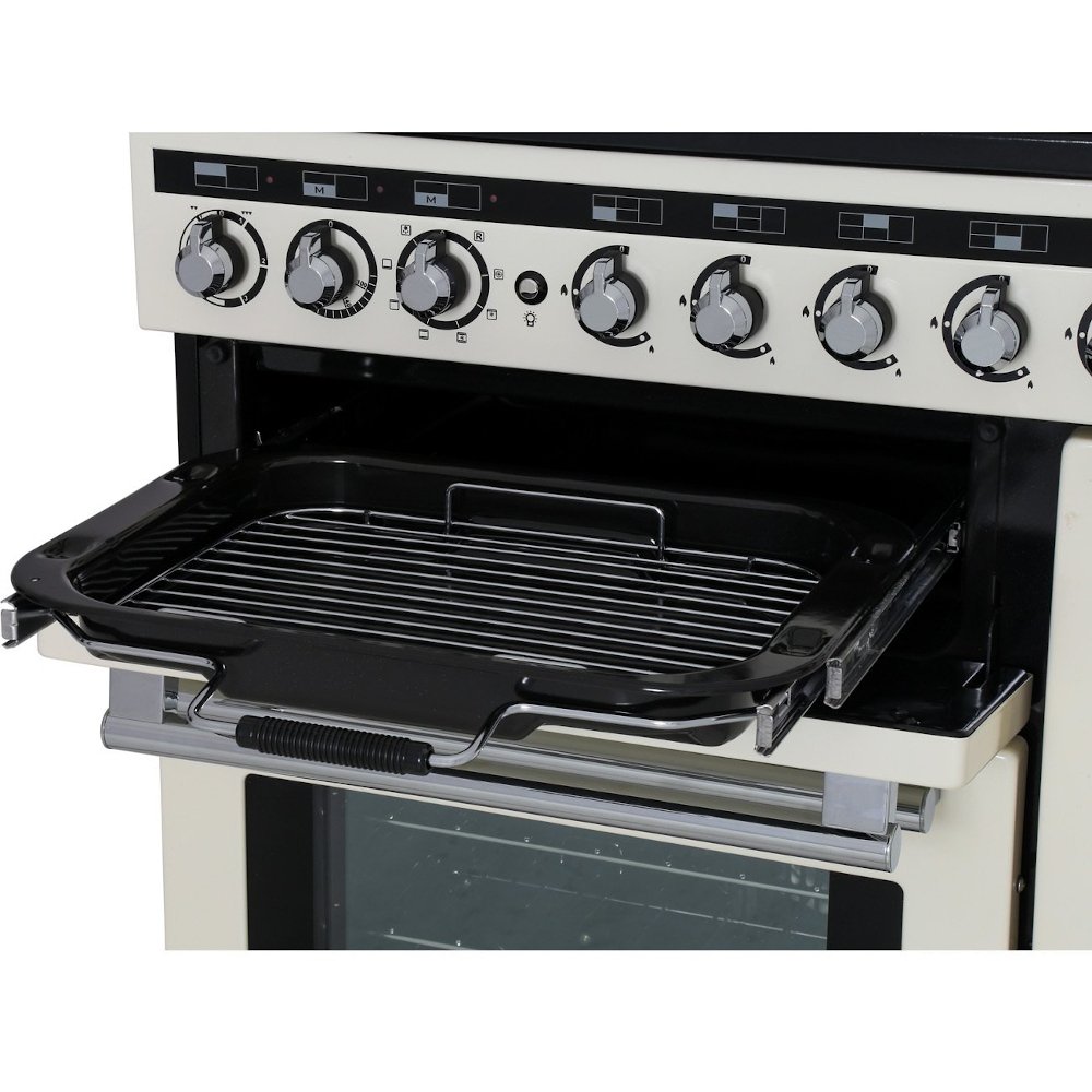 Rangemaster EDL90DFFBL/C 90cm Dual Fuel Range Cooker Encore Deluxe Black / Chrome, A Rated
