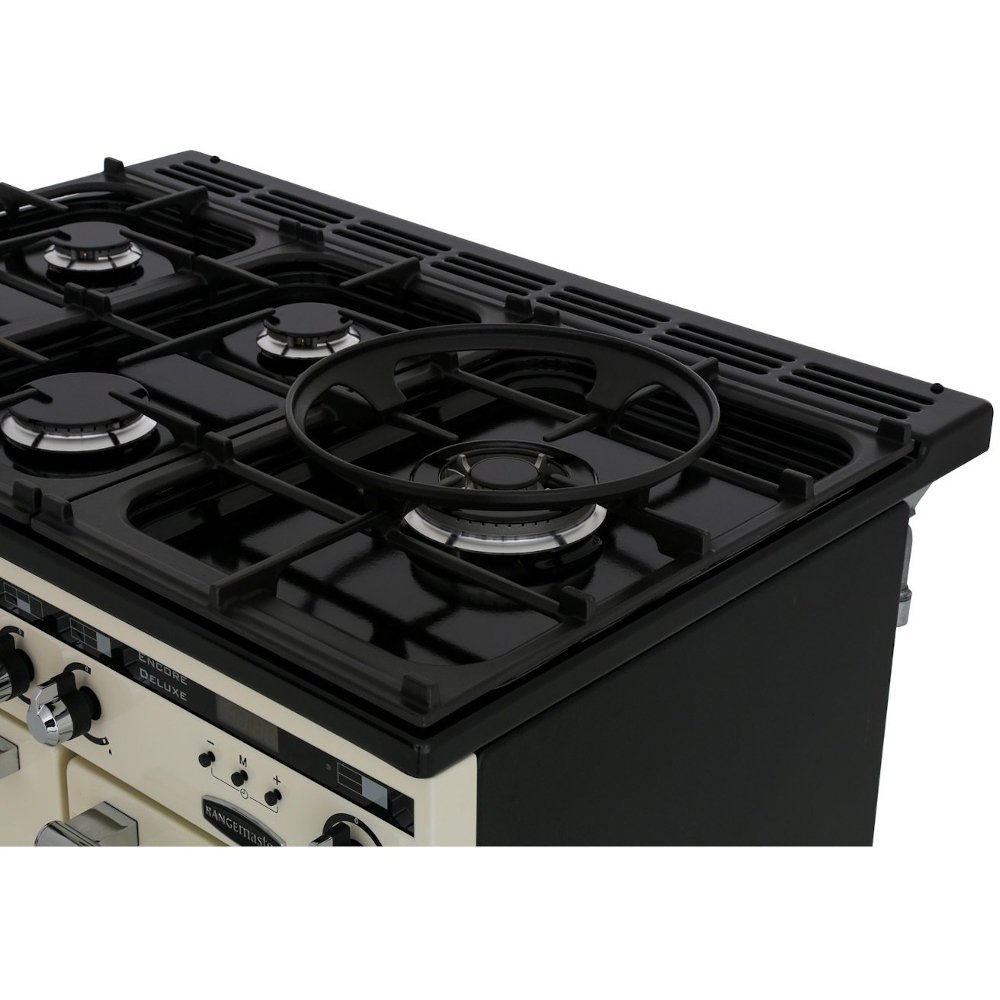 Rangemaster EDL90DFFSL/C 90cm Dual Fuel Range Cooker Encore Deluxe Slate / Chrome, A Rated