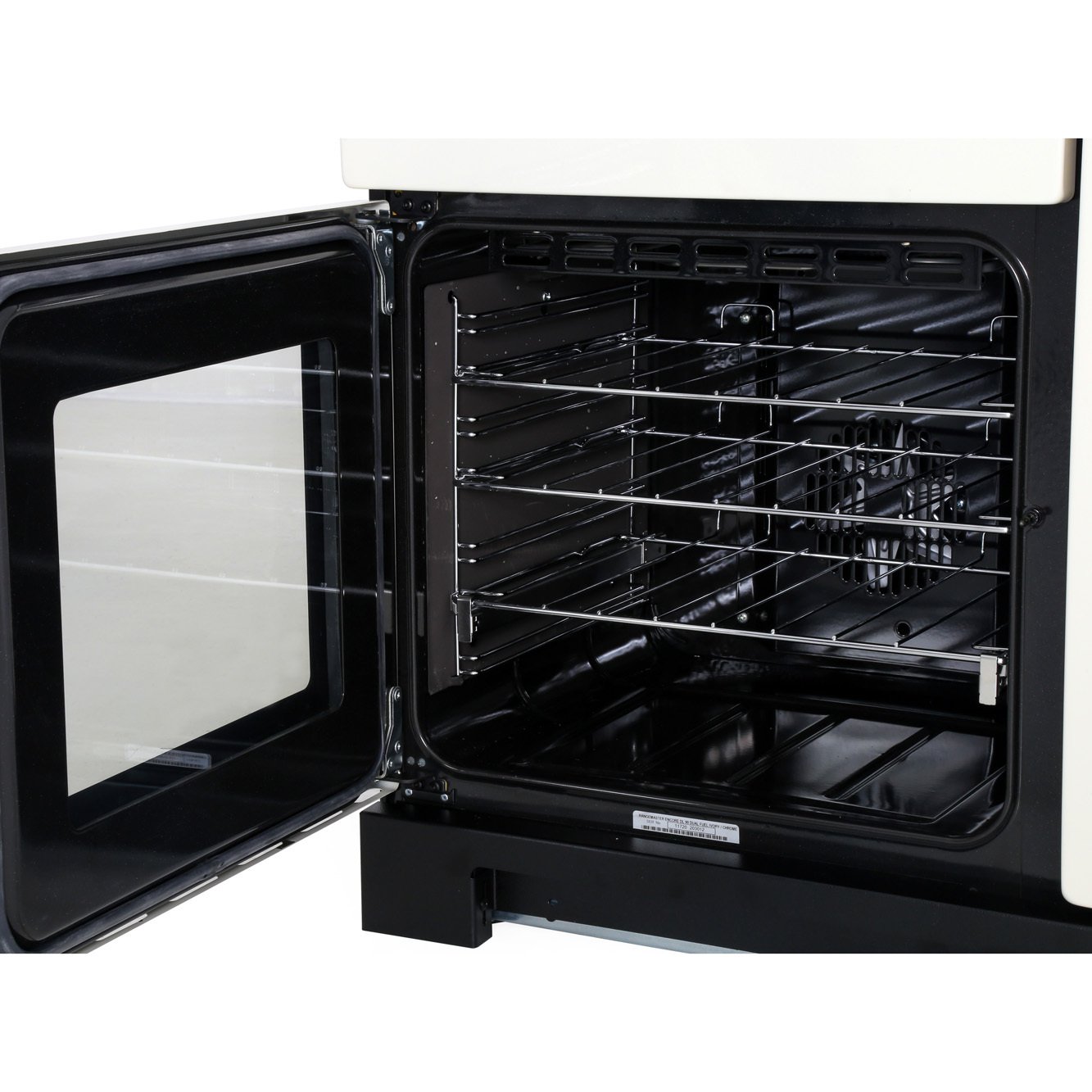 Rangemaster EDL90DFFIV/C 90cm Dual Fuel Range Cooker Encore Deluxe Ivory / Chrome, A Rated