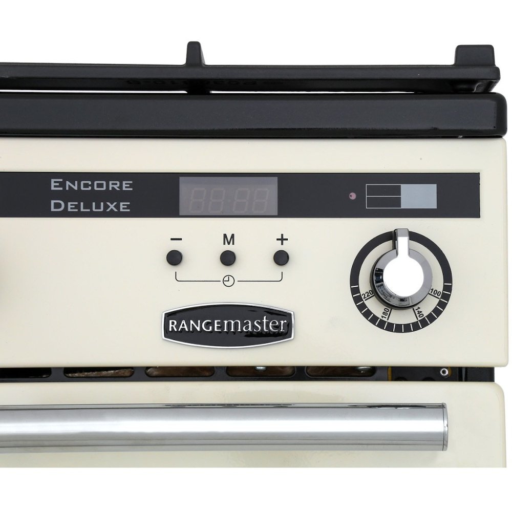 Rangemaster EDL90DFFSS/C 90cm Dual Fuel Range Cooker Encore Deluxe Stainless Steel / Chrome, A Rated
