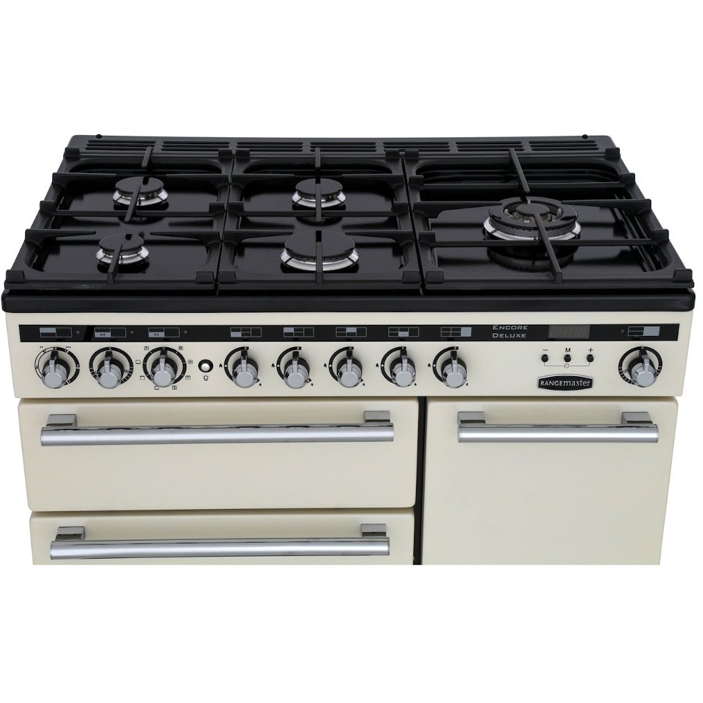 Rangemaster EDL90DFFSS/C 90cm Dual Fuel Range Cooker Encore Deluxe Stainless Steel / Chrome, A Rated