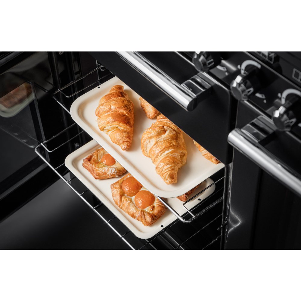 Rangemaster EDL110DFFBL/C 110cm Dual Fuel Range Cooker Encore Deluxe Black / Chrome, A Rated