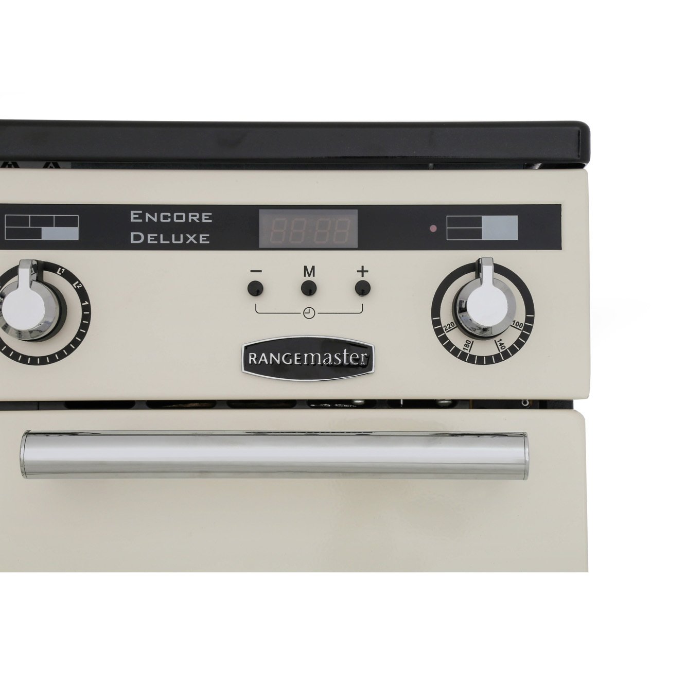 Rangemaster EDL90EIIV/C 90cm Induction Range Cooker Encore Deluxe Ivory / Chrome, A Rated