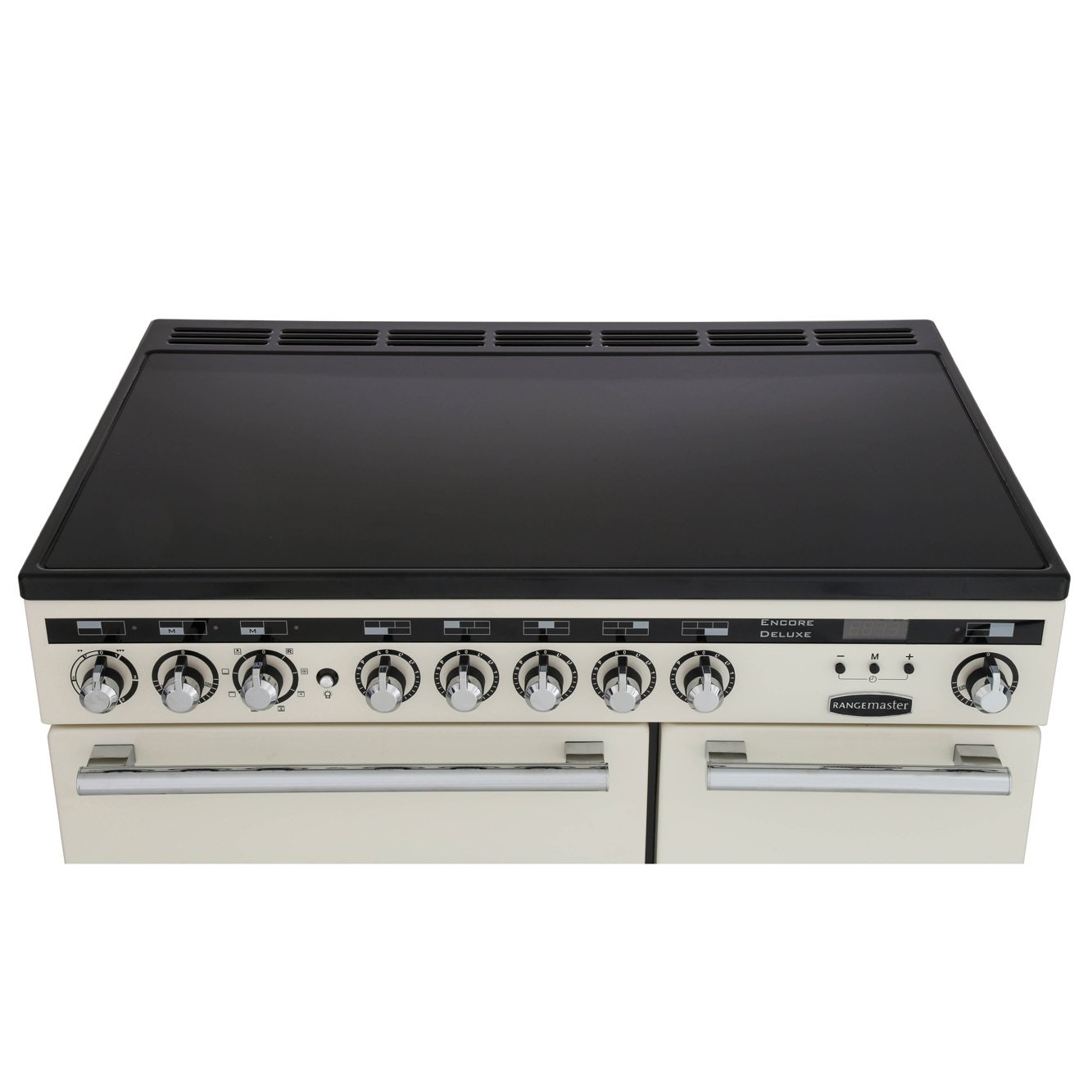 Rangemaster EDL90EIIV/C 90cm Induction Range Cooker Encore Deluxe Ivory / Chrome, A Rated