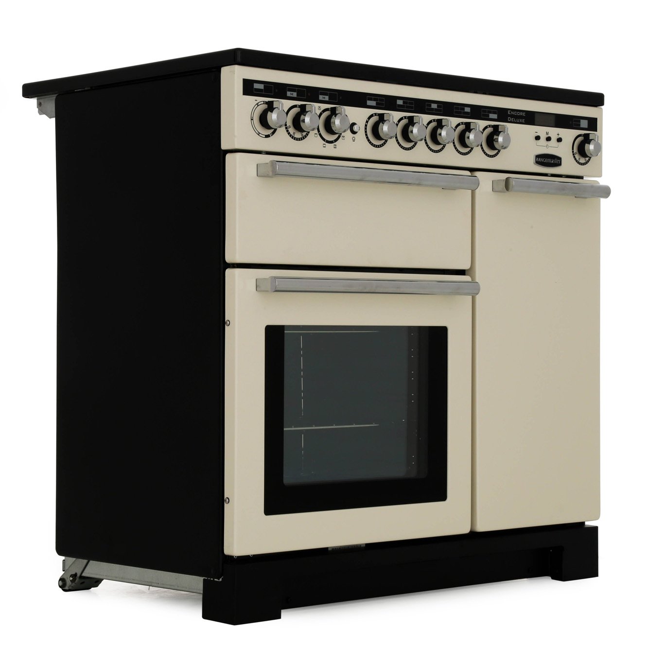 Rangemaster EDL90EIIV/C 90cm Induction Range Cooker Encore Deluxe Ivory / Chrome, A Rated