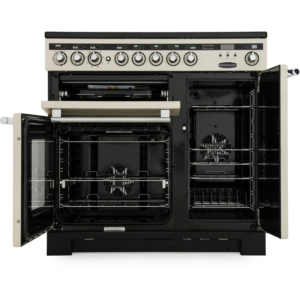 Rangemaster EDL90EISS/C 90cm Induction Range Cooker Encore Deluxe Stainless Steel / Chrome, A Rated