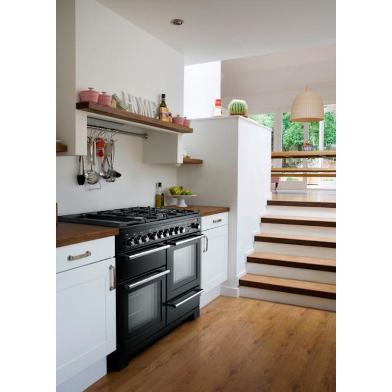 Rangemaster EDL110EISL/C 110cm Induction Range Cooker Encore Deluxe Slate / Chrome, A Rated