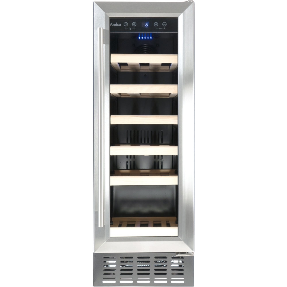 Amica AWC300SS Wine Cooler, Stainless Steel, G Rated