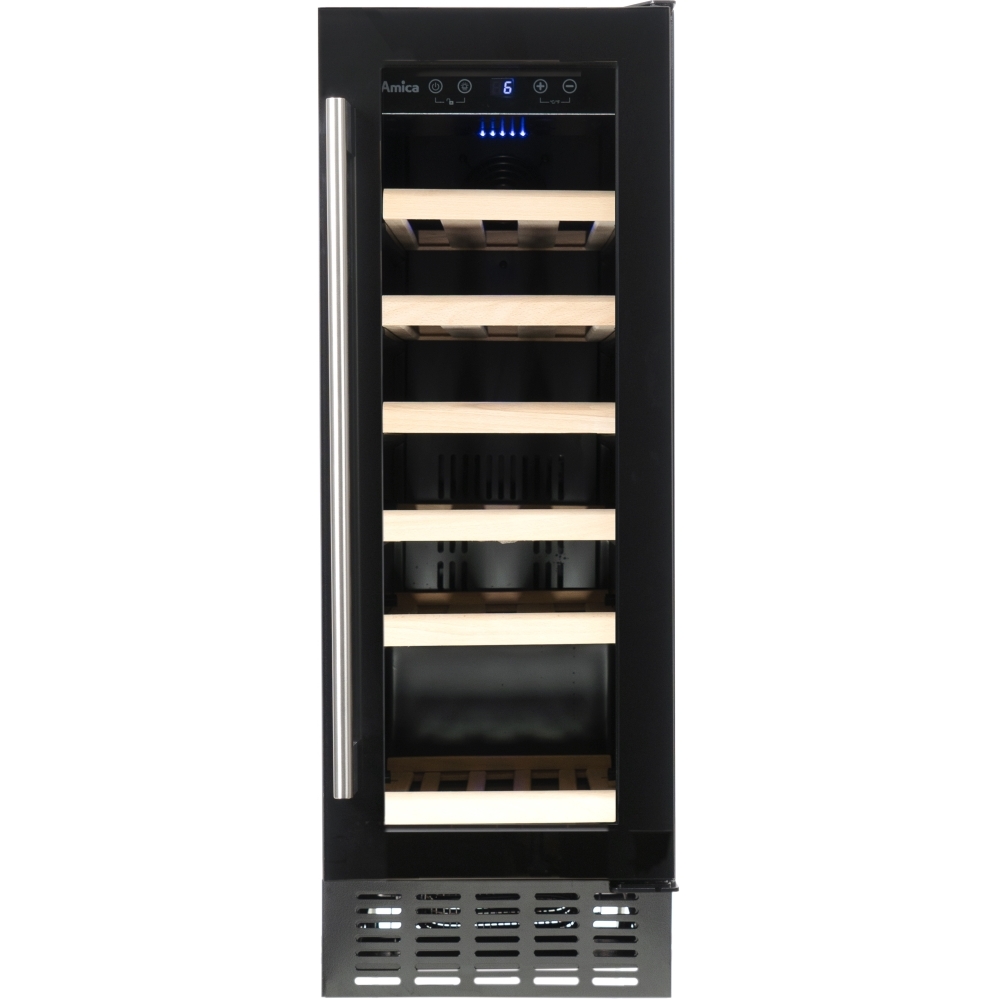 Amica AWC300BL Wine Cooler, Black, G Rated