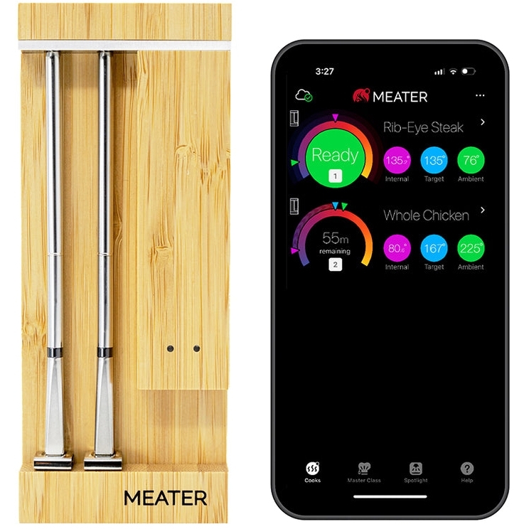 Meater RTE-MT-MD201 Pro Duo 2 x Wireless Smart Meat Thermometer , Stainless Steel