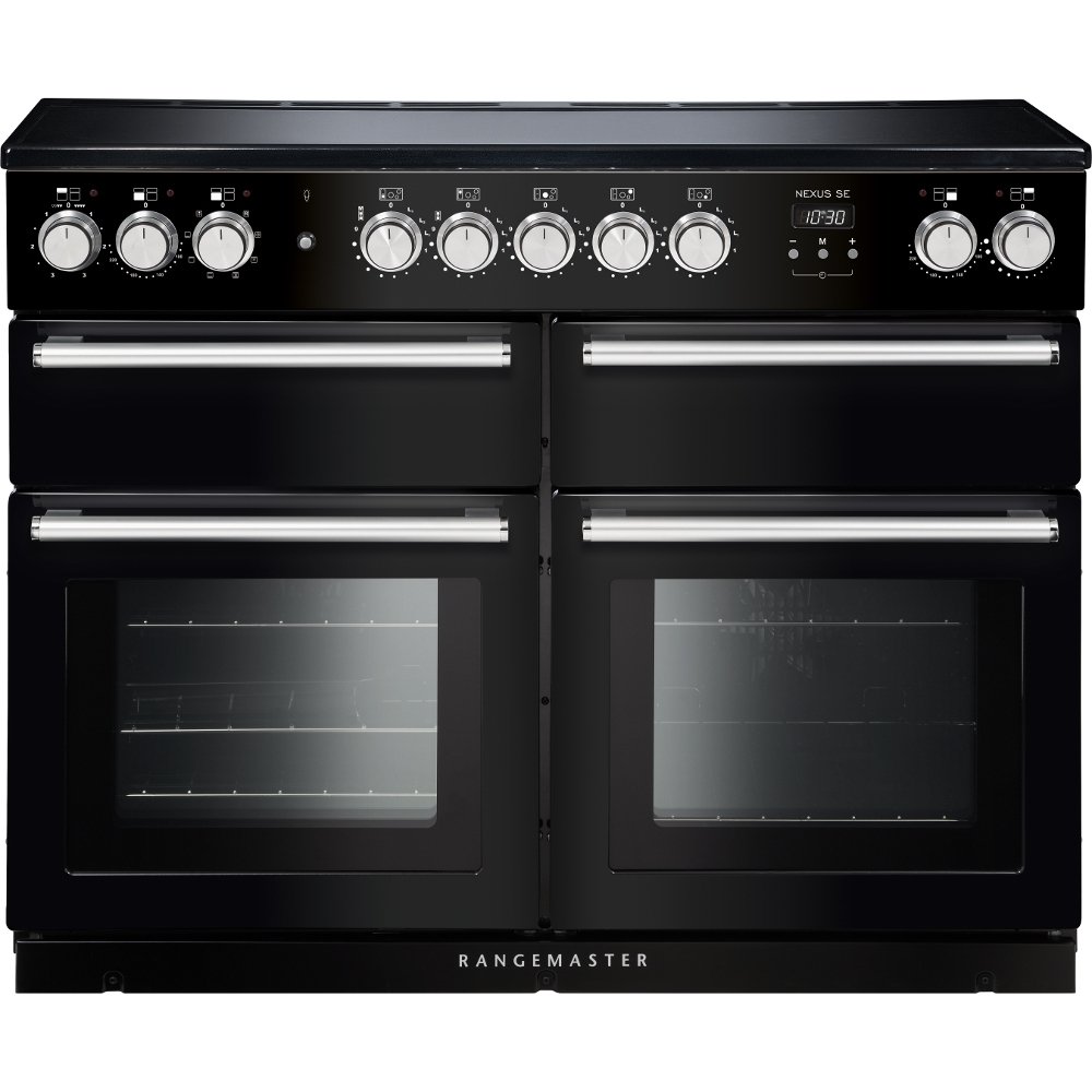 Rangemaster Nexus SE NEXSE110EIBL/C 110cm Induction Range Cooker Black / Brushed Chrome, A Rated