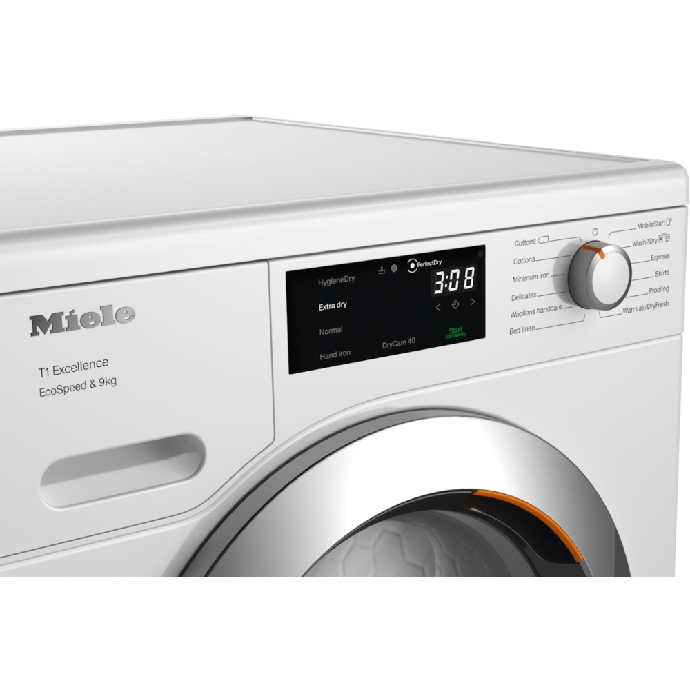 Miele TEH785 WP Heat Pump Tumble Dryer, 9kg, White, A++ Rated