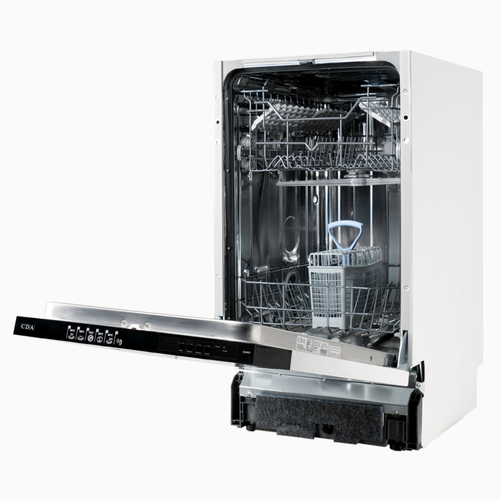 CDA CDI4121 Fully Integrated Slimline Dishwasher, 10 Place Settings, E Rated
