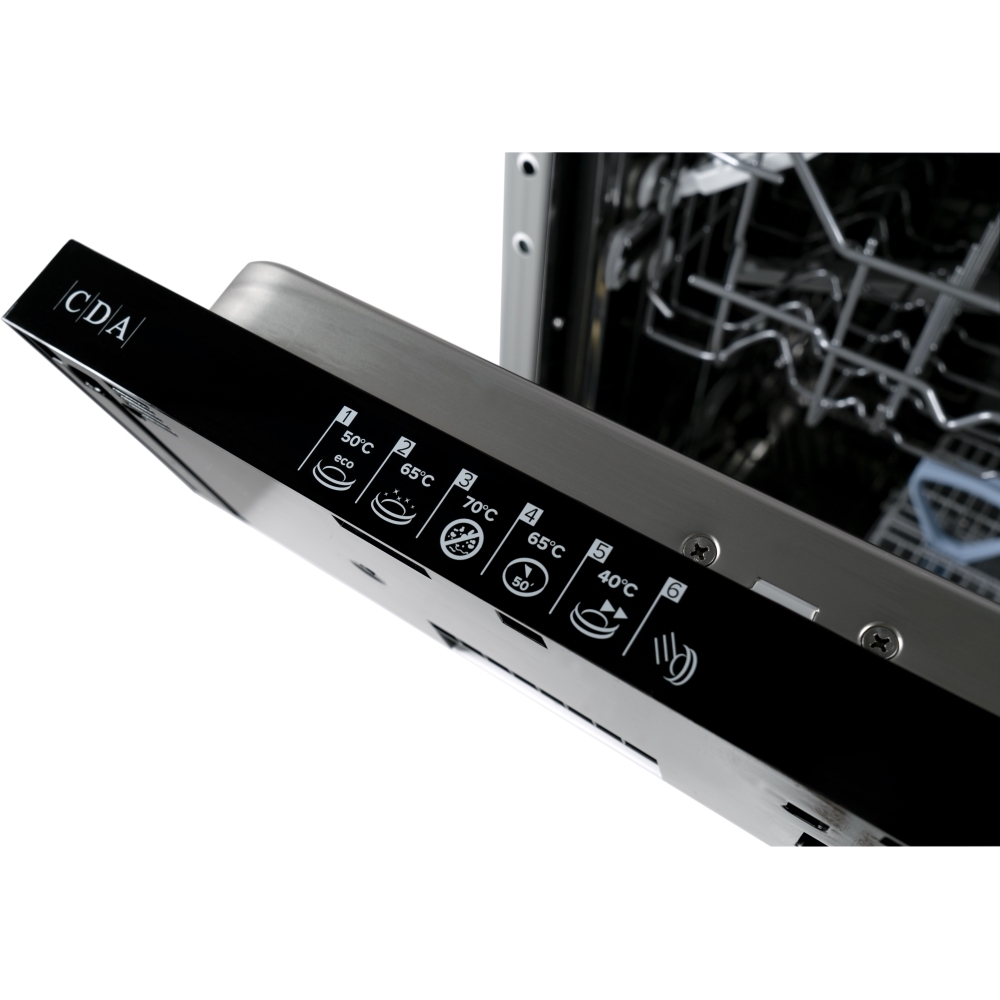 CDA CDI4121 Fully Integrated Slimline Dishwasher, 10 Place Settings, E Rated