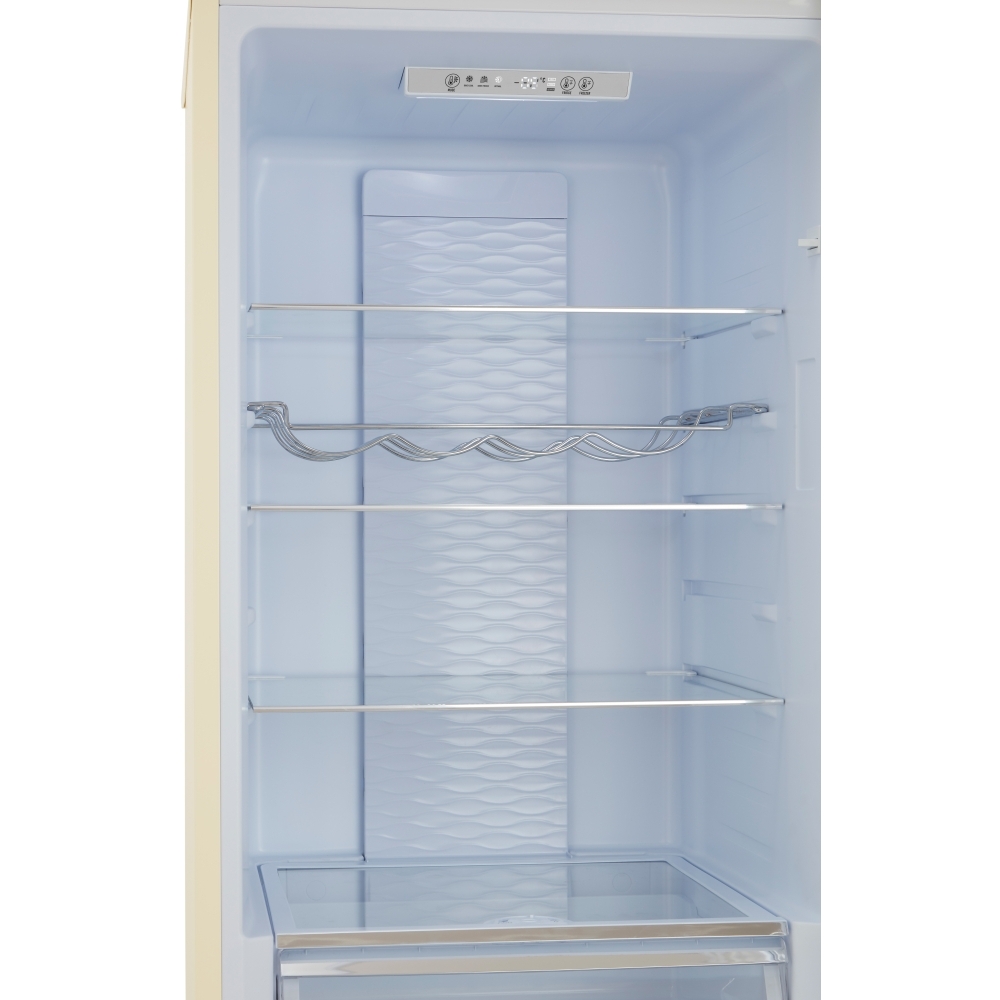 CDA Florence Barley Retro Frost Free Fridge Freezer, 60/40, Cream, D Rated