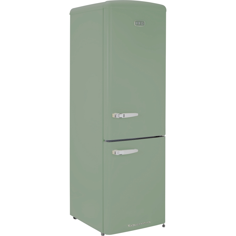 CDA Florence Meadow Retro Frost Free Fridge Freezer, 60/40, Green, D Rated