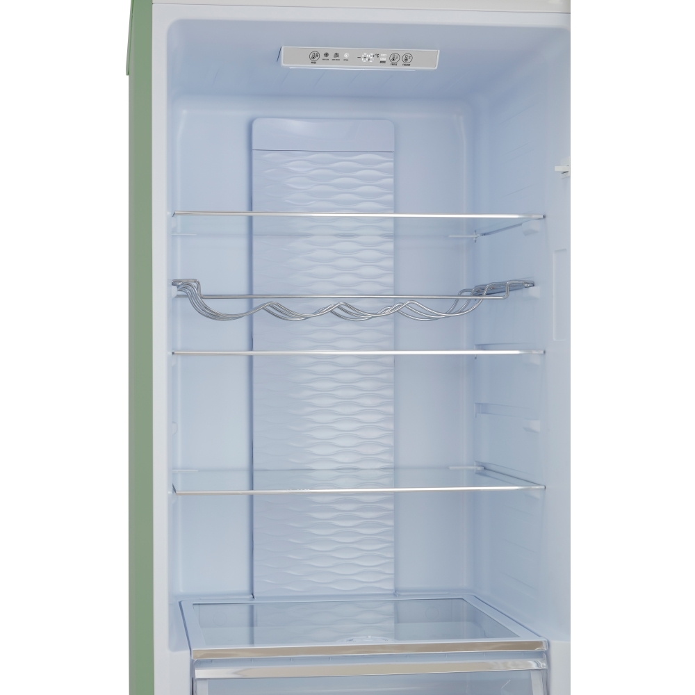 CDA Florence Meadow Retro Frost Free Fridge Freezer, 60/40, Green, D Rated