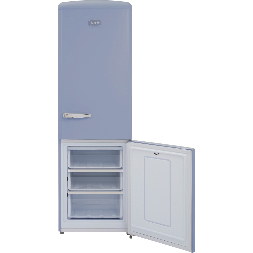 CDA Florence Sea Holly Retro Frost Free Fridge Freezer, 60/40, Blue, D Rated