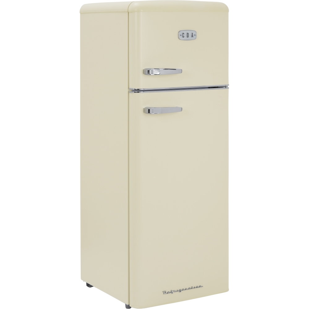 CDA Betty Barley Retro Static Fridge Freezer, 80/20, Cream, D Rated