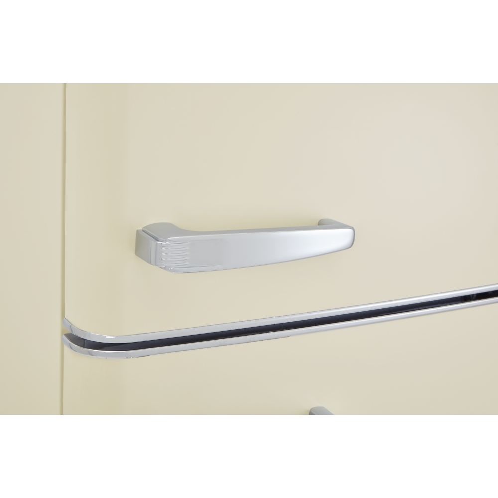 CDA Betty Barley Retro Static Fridge Freezer, 80/20, Cream, D Rated