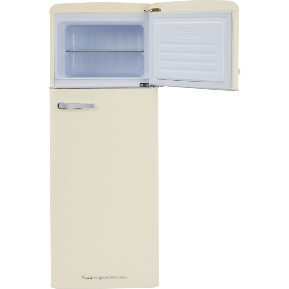CDA Betty Barley Retro Static Fridge Freezer, 80/20, Cream, D Rated