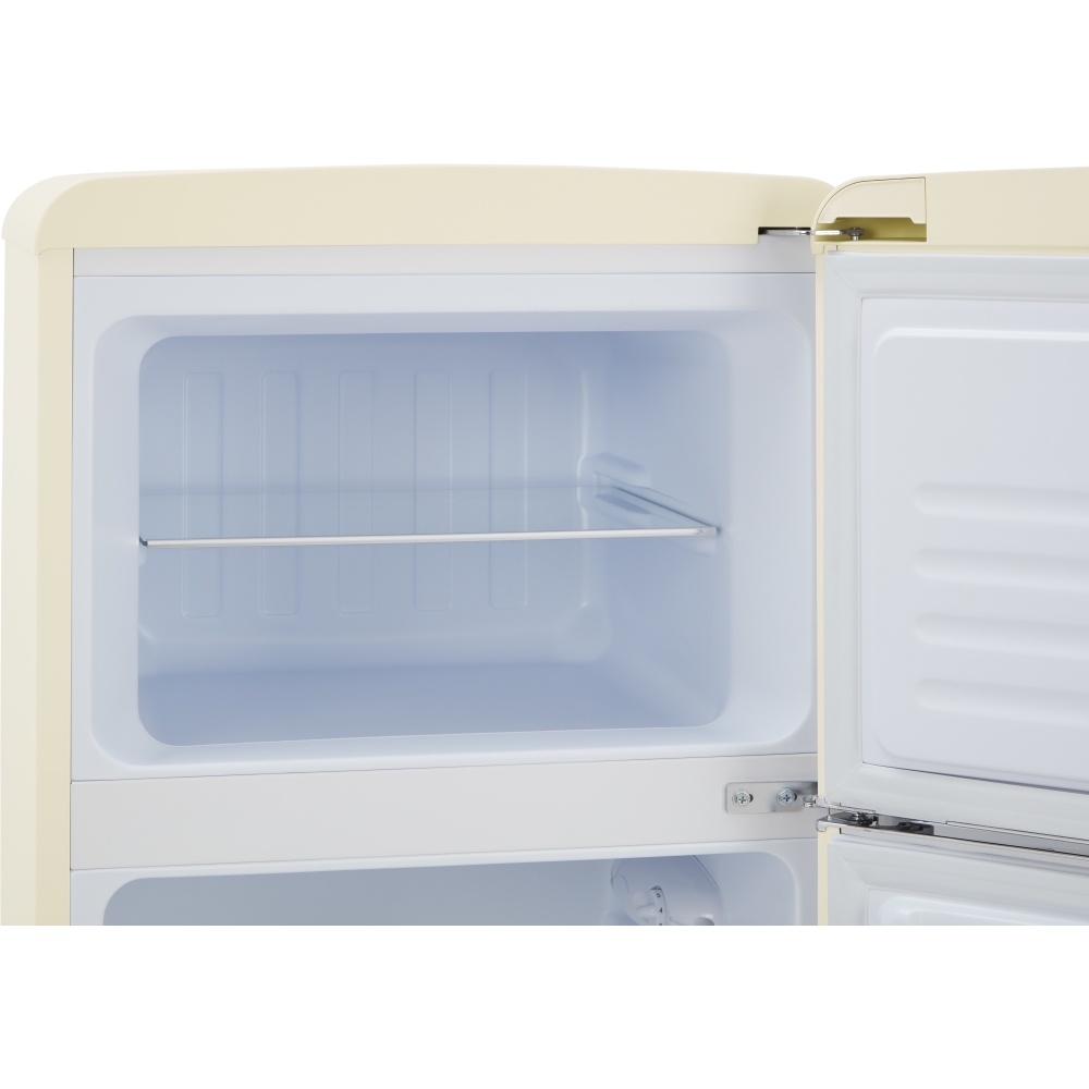 CDA Betty Barley Retro Static Fridge Freezer, 80/20, Cream, D Rated