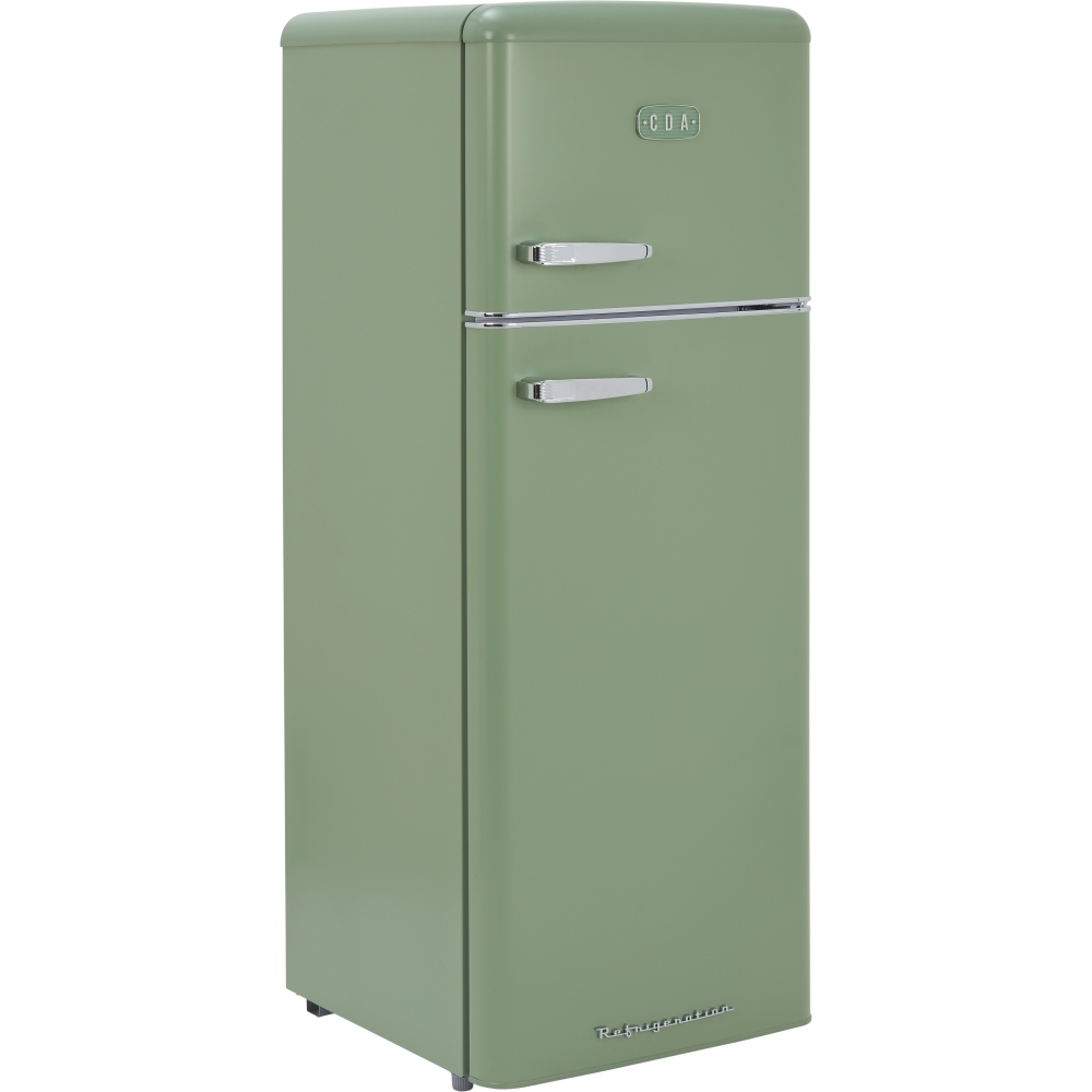CDA Betty Meadow Retro Static Fridge Freezer, 80/20, Green, D Rated