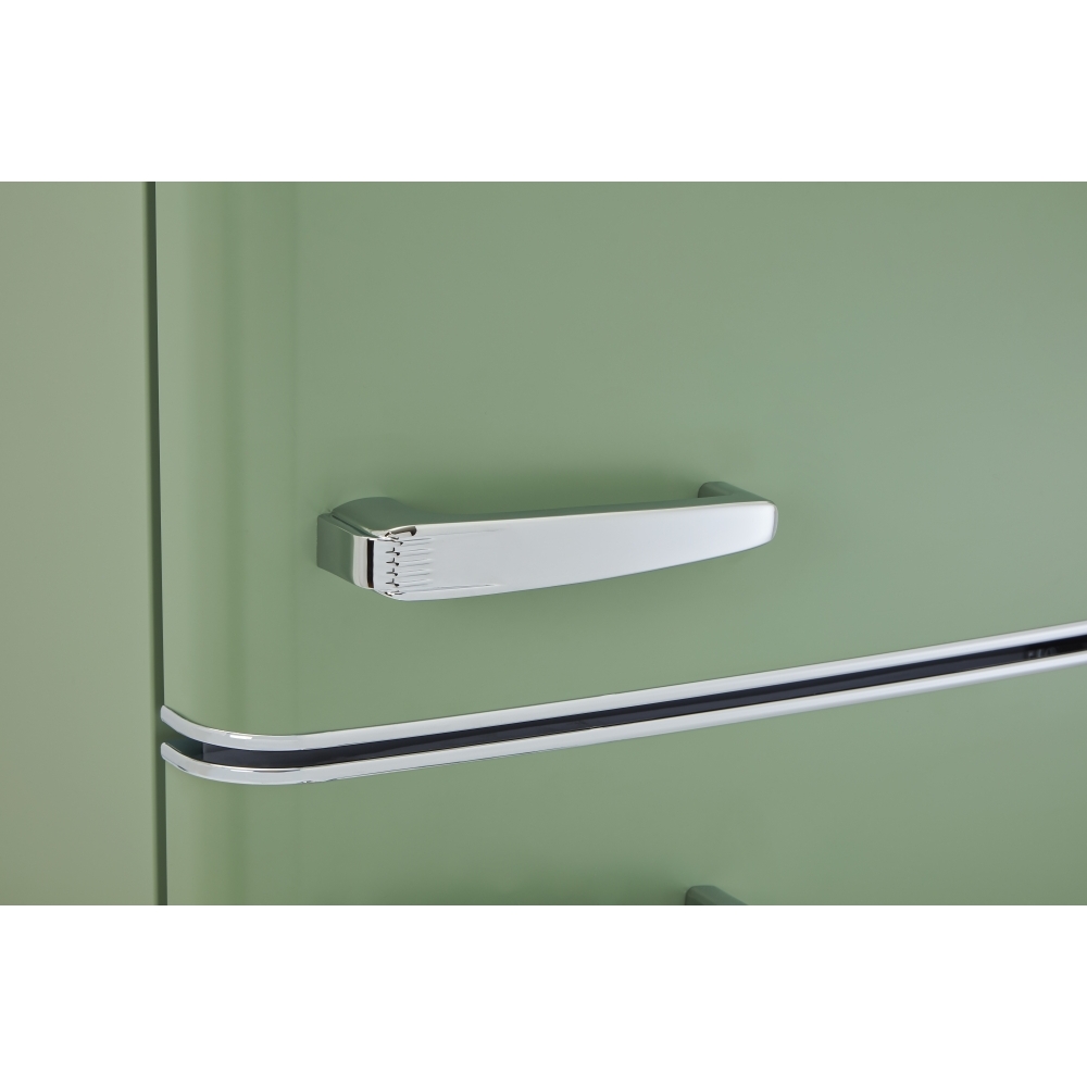 CDA Betty Meadow Retro Static Fridge Freezer, 80/20, Green, D Rated