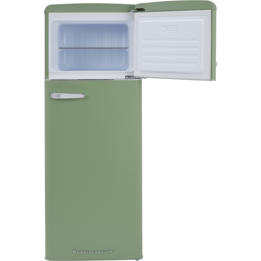 CDA Betty Meadow Retro Static Fridge Freezer, 80/20, Green, D Rated
