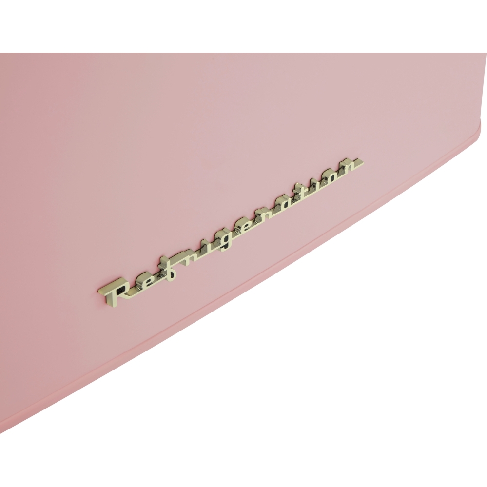 CDA Betty Tea Rose Retro Static Fridge Freezer, 80/20, Pink, D Rated