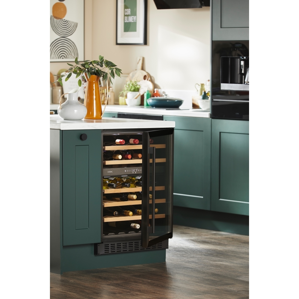 CDA FWC604BL Wine Cooler, Black, G Rated