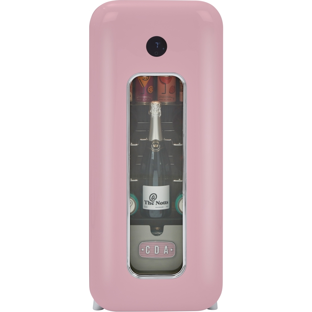 CDA Nancy Tea Rose Retro Wine Cooler, Pink, G Rated