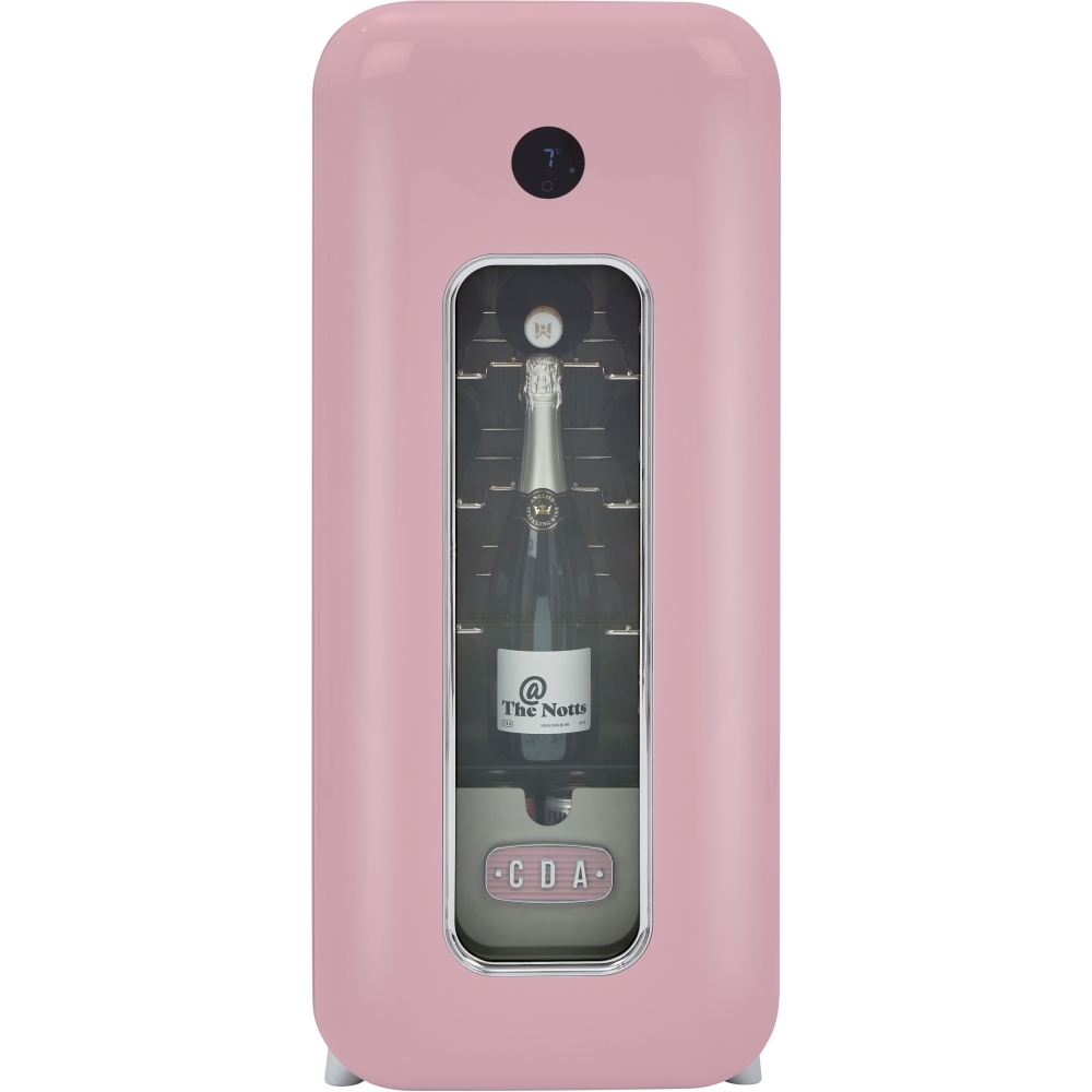 CDA Nancy Tea Rose Retro Wine Cooler, Pink, G Rated