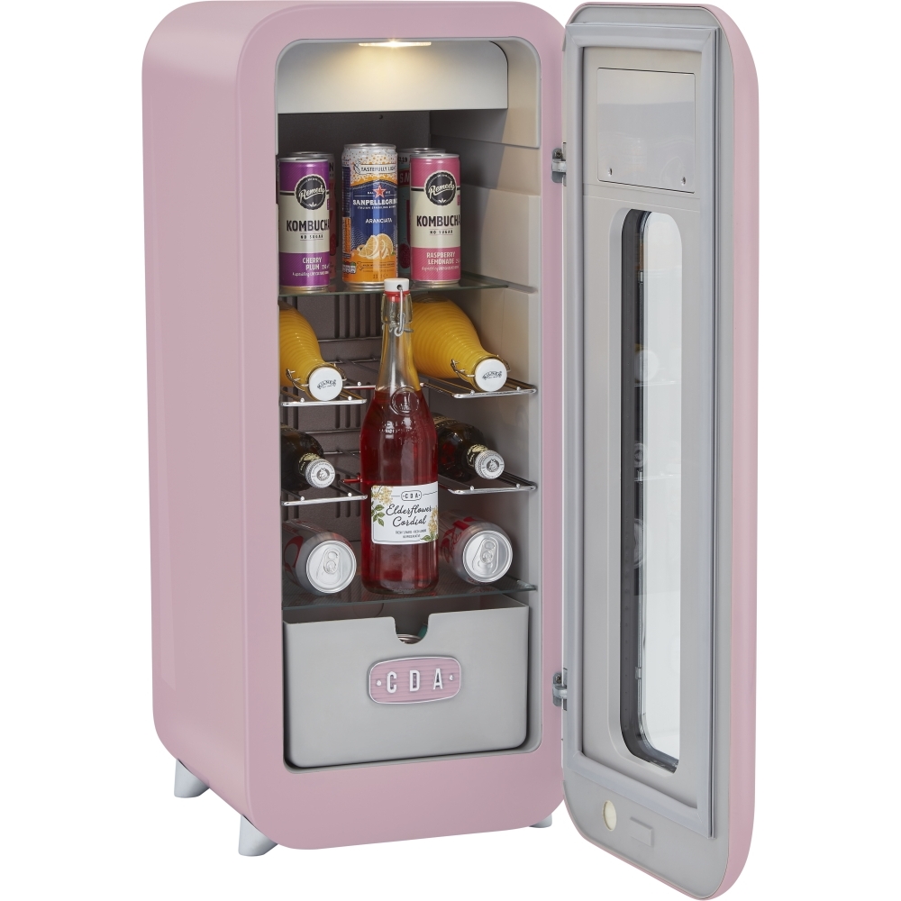 CDA Nancy Tea Rose Retro Wine Cooler, Pink, G Rated