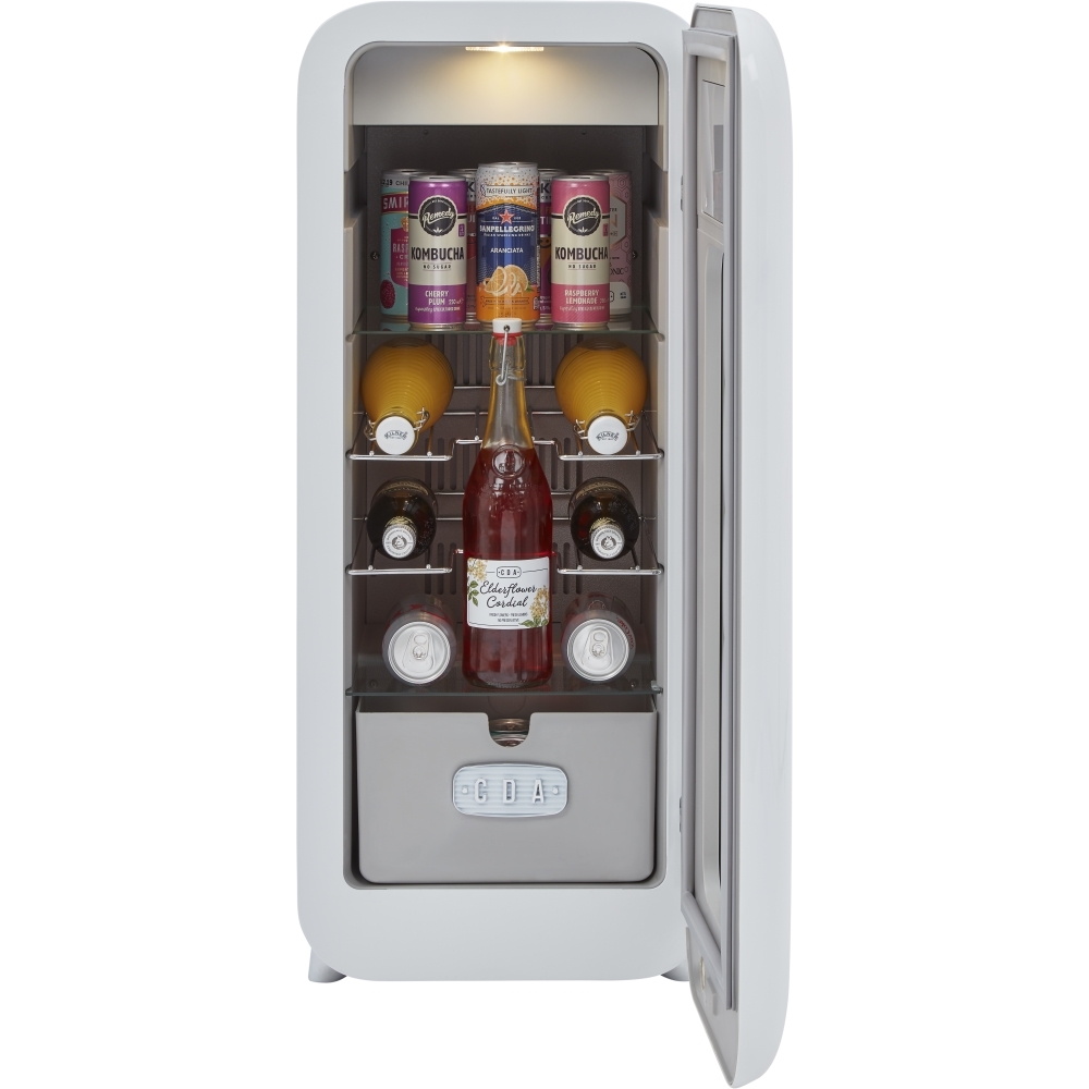 CDA Nancy Cotton Retro Wine Cooler, White, G Rated