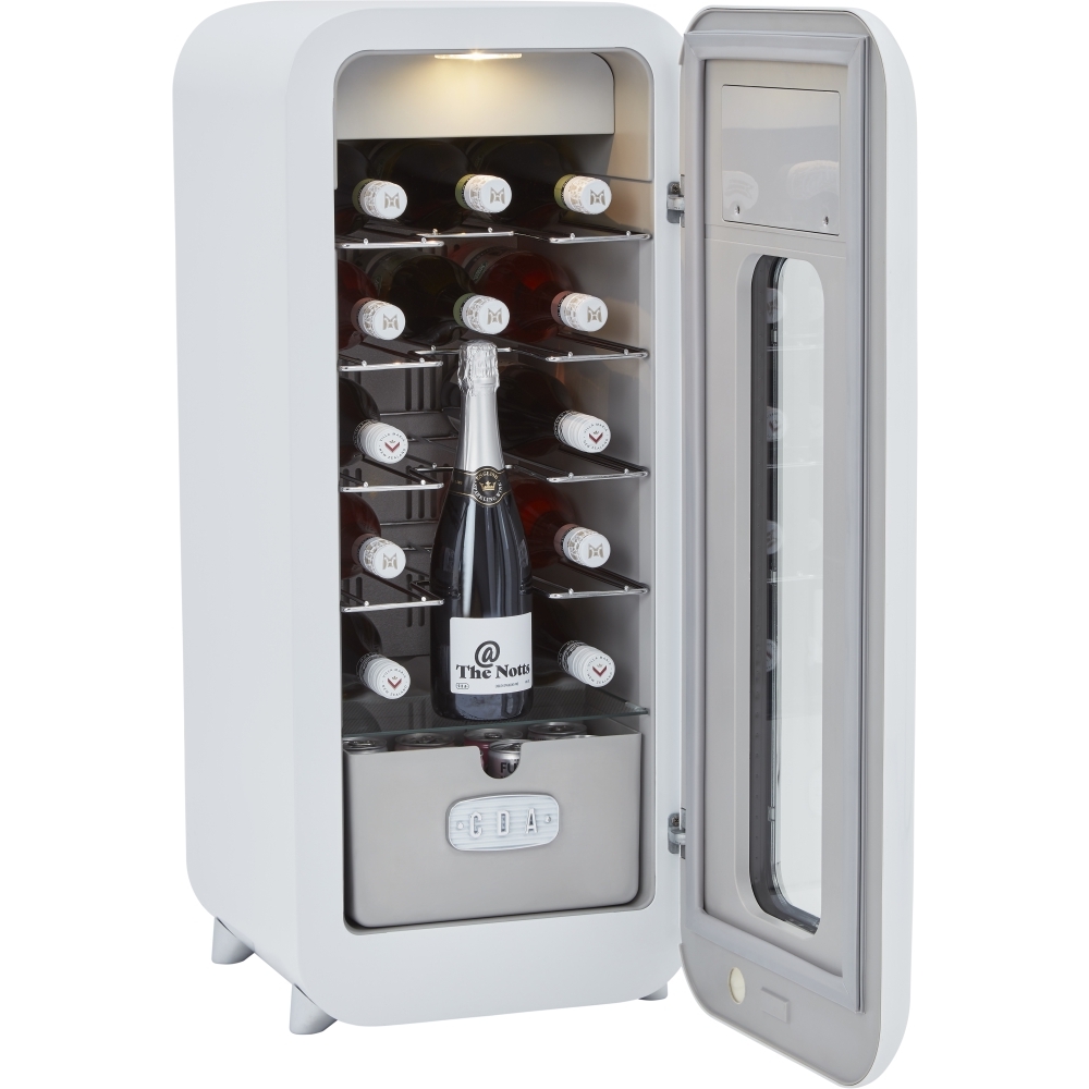 CDA Nancy Cotton Retro Wine Cooler, White, G Rated