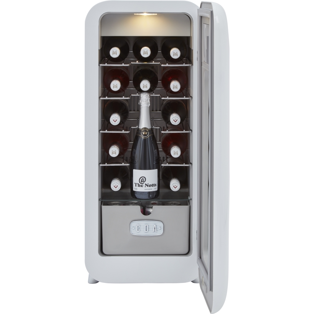 CDA Nancy Cotton Retro Wine Cooler, White, G Rated