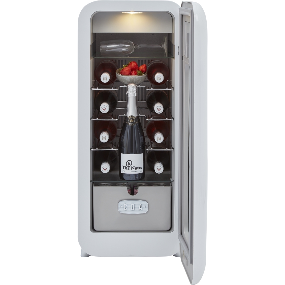 CDA Nancy Cotton Retro Wine Cooler, White, G Rated